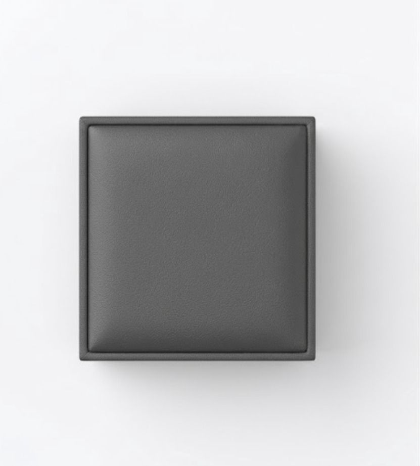 SeeBox charcoal ring box, closed